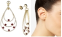 Macy's Rhodolite Garnet Triple Teardrop Drop Earrings (1-3/4 ct. t.w.) in 14k Vermeil over Sterling Silver